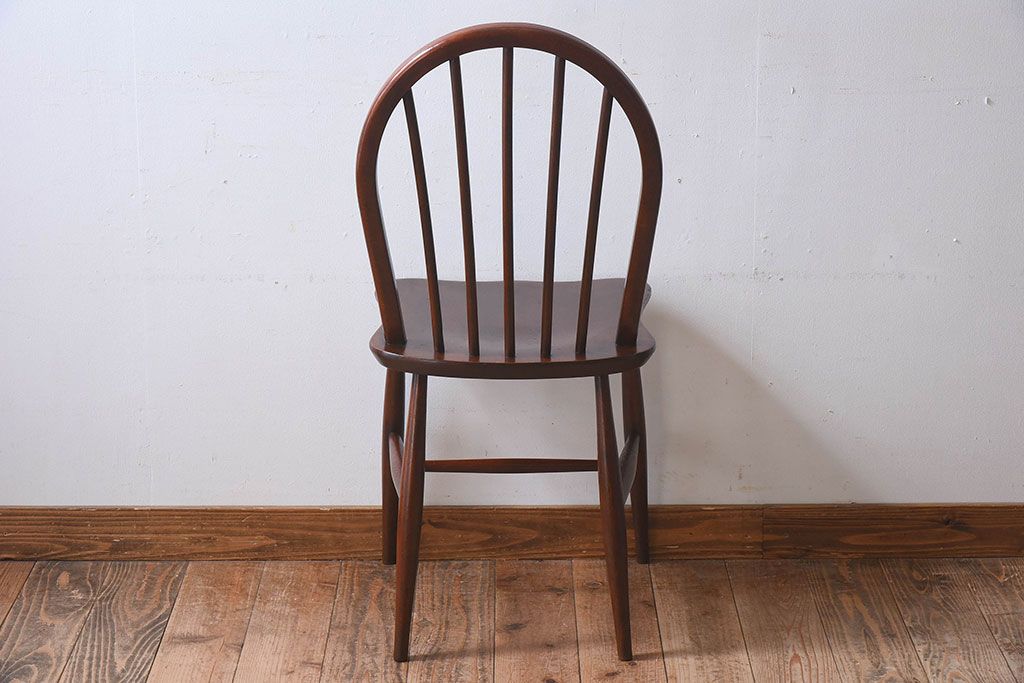 ヴィンテージ家具　イギリスビンテージ　ERCOL(アーコール)　楡材　フープバックチェア(ダイニングチェア、椅子)(1)