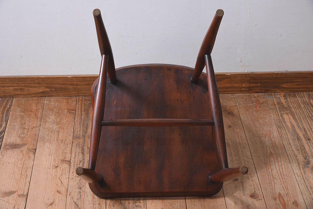 ヴィンテージ家具　イギリスビンテージ　ERCOL(アーコール)　楡材　フープバックチェア(ダイニングチェア、椅子)(1)