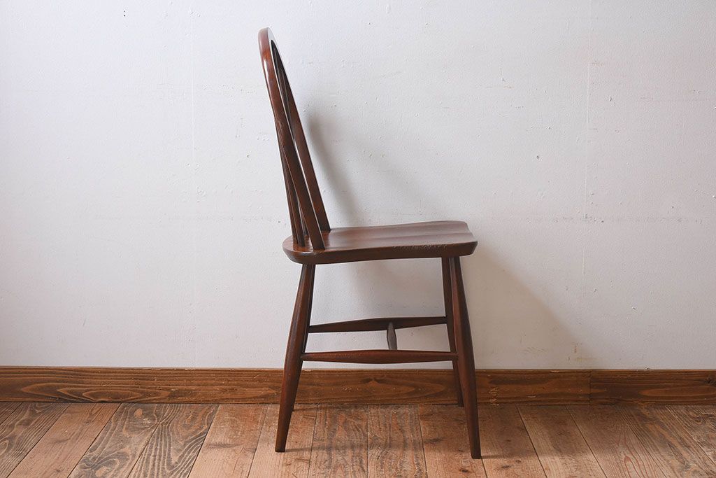 ヴィンテージ家具　イギリスビンテージ　ERCOL(アーコール)　楡材　フープバックチェア(ダイニングチェア、椅子)(2)