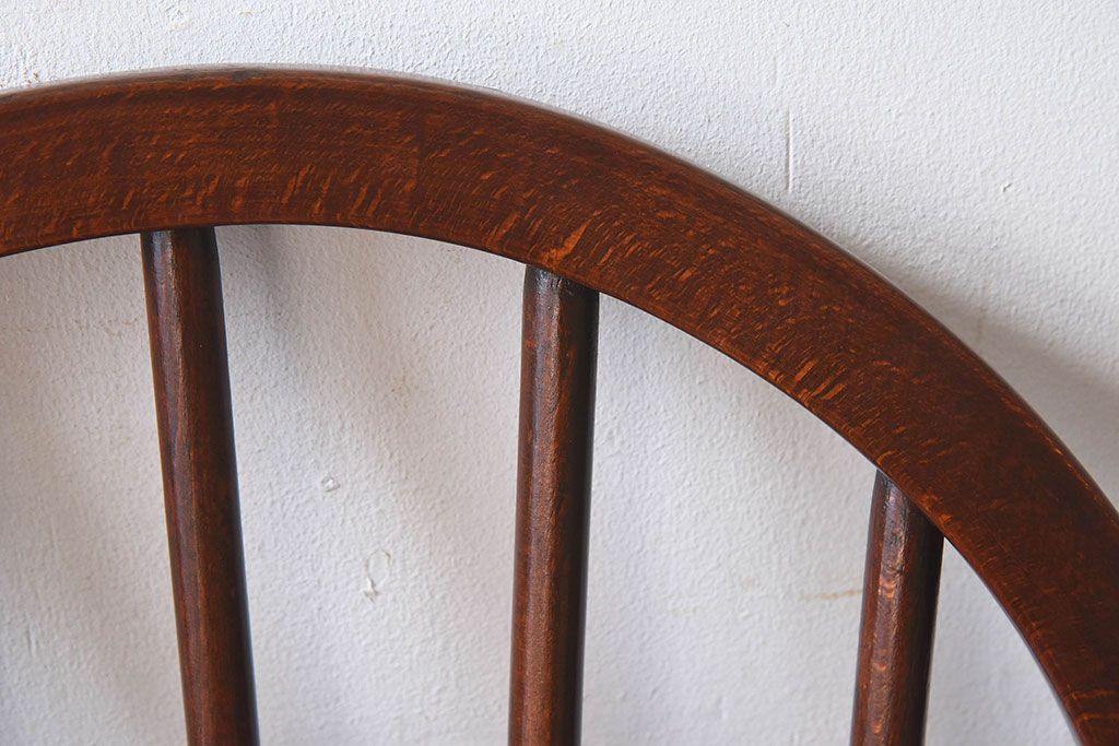 ヴィンテージ家具　イギリスビンテージ　ERCOL(アーコール)　楡材　フープバックチェア(ダイニングチェア、椅子)(2)