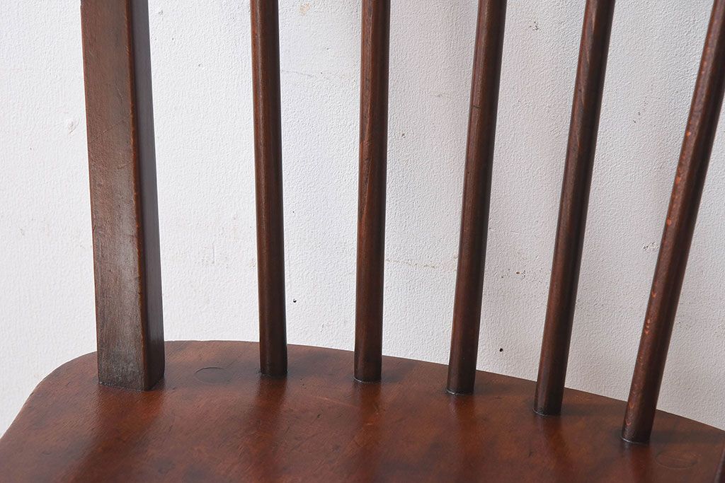 ヴィンテージ家具　イギリスビンテージ　ERCOL(アーコール)　楡材　フープバックチェア(ダイニングチェア、椅子)(2)