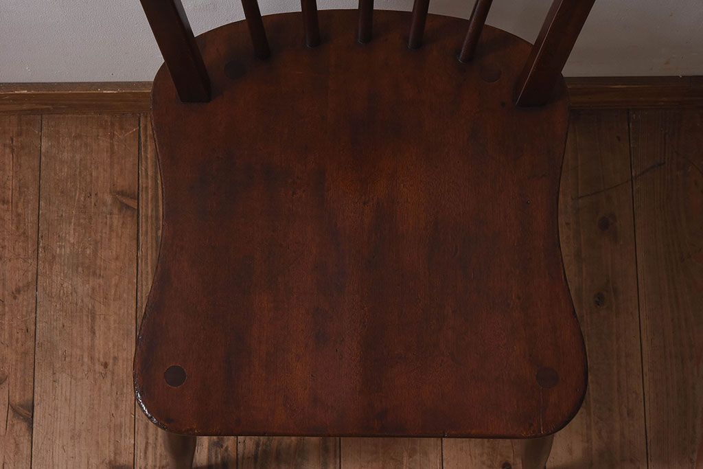 ヴィンテージ家具　イギリスビンテージ　ERCOL(アーコール)　楡材　フープバックチェア(ダイニングチェア、椅子)(2)