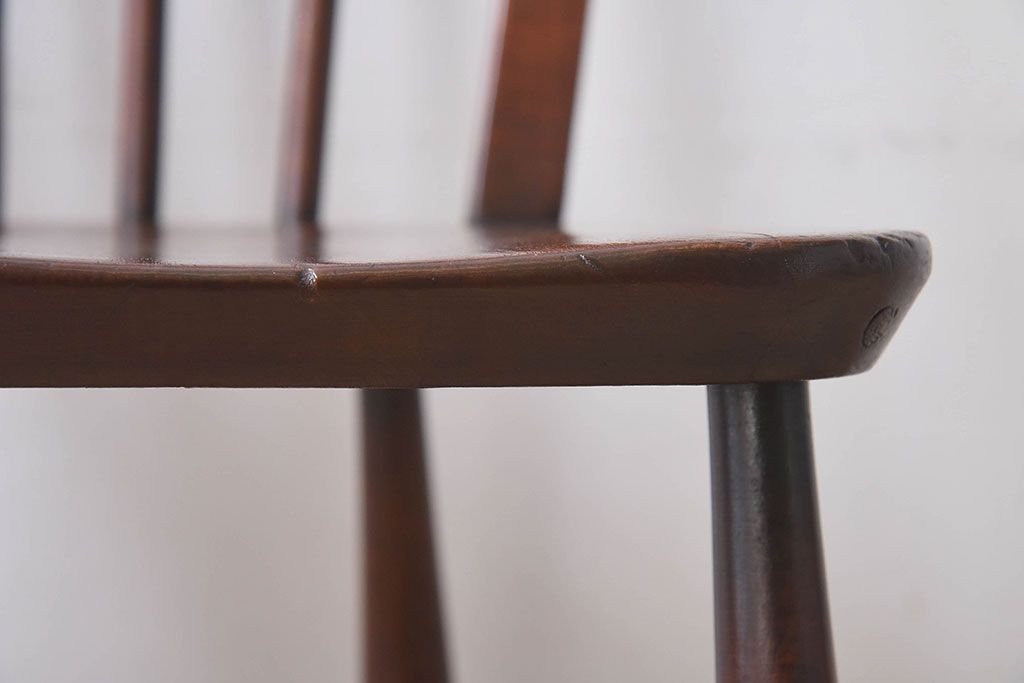 ヴィンテージ家具　イギリスビンテージ　ERCOL(アーコール)　楡材　フープバックチェア(ダイニングチェア、椅子)(2)