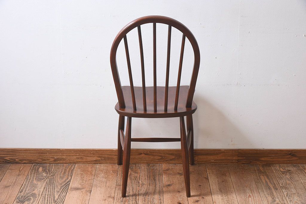 ヴィンテージ家具　イギリスビンテージ　ERCOL(アーコール)　楡材　フープバックチェア(ダイニングチェア、椅子)(2)