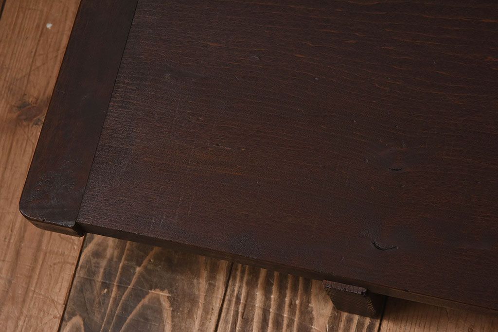 アンティーク雑貨　和製アンティーク　樅の木一枚板　和の趣溢れる裁ち板(文机、ローテーブル)
