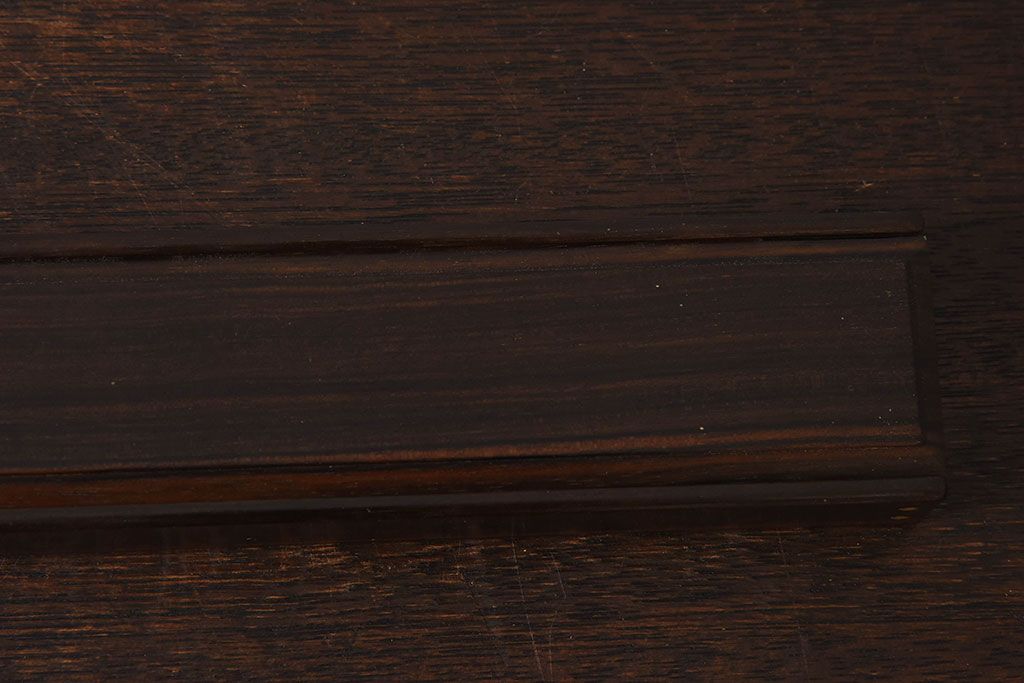 アンティーク雑貨　工芸品　唐木縞黒檀　上品なアンティーク箸箱(はし箱)