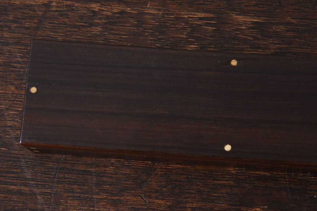 アンティーク雑貨　工芸品　唐木縞黒檀　上品なアンティーク箸箱(はし箱)