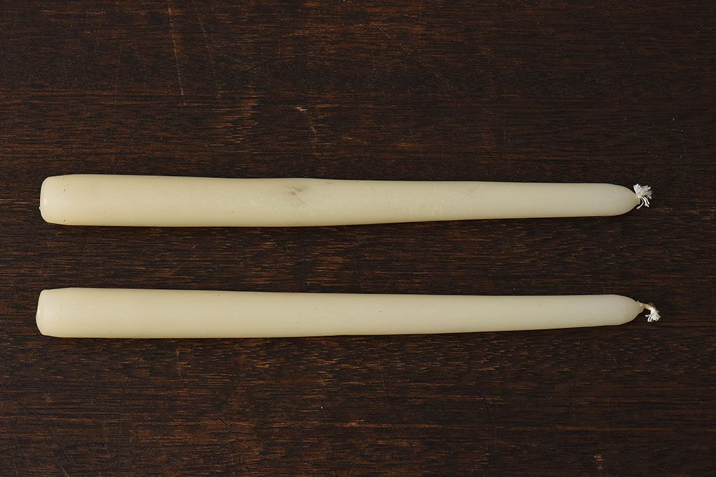 アンティーク雑貨　ビンテージ　デンマーク製　ろうそく2本付き!キャンドルホルダー(キャンドルホルダー、ろうそく入れ)