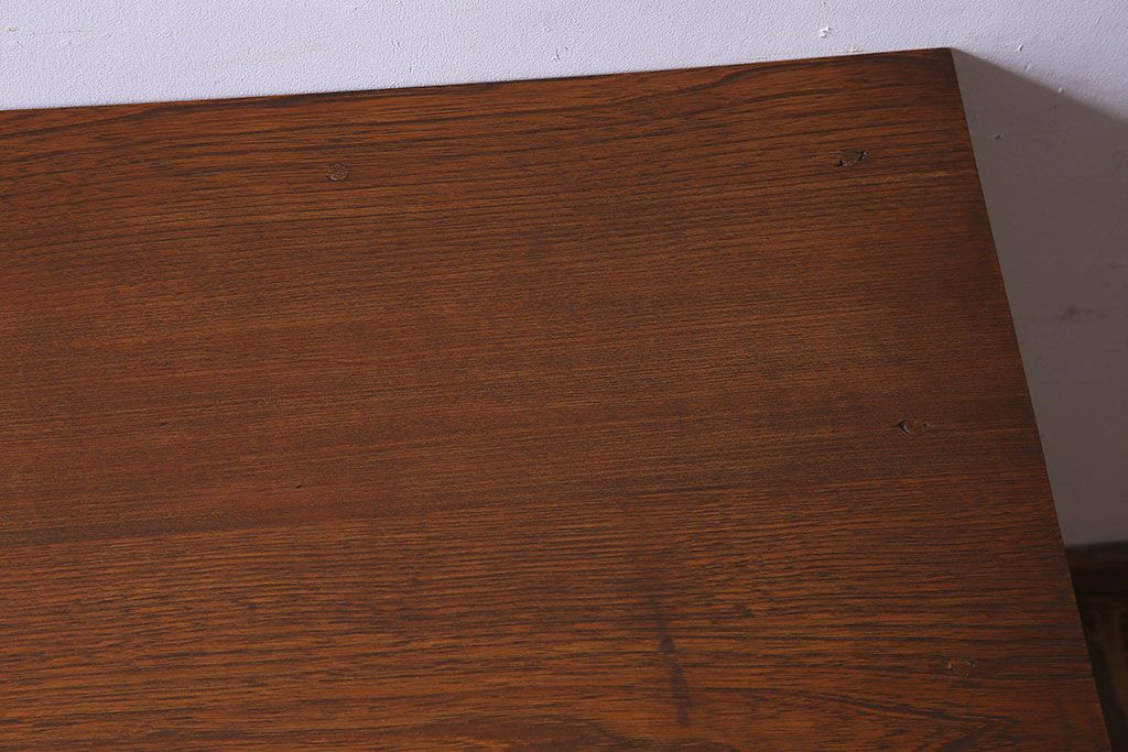 レトロ家具　昭和レトロ　薄型　古い栓材で作られた片袖机(ワークデスク、在宅ワーク、在宅用、学習机)