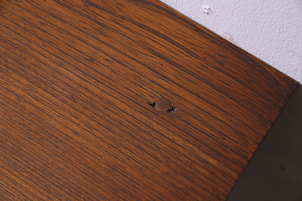 レトロ家具　昭和レトロ　薄型　古い栓材で作られた片袖机(ワークデスク、在宅ワーク、在宅用、学習机)