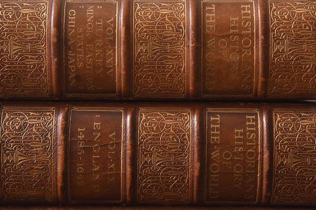 アンティーク雑貨　イギリスアンティーク　The Historians' History of the World　本(洋書、古書、英字本)3冊セット