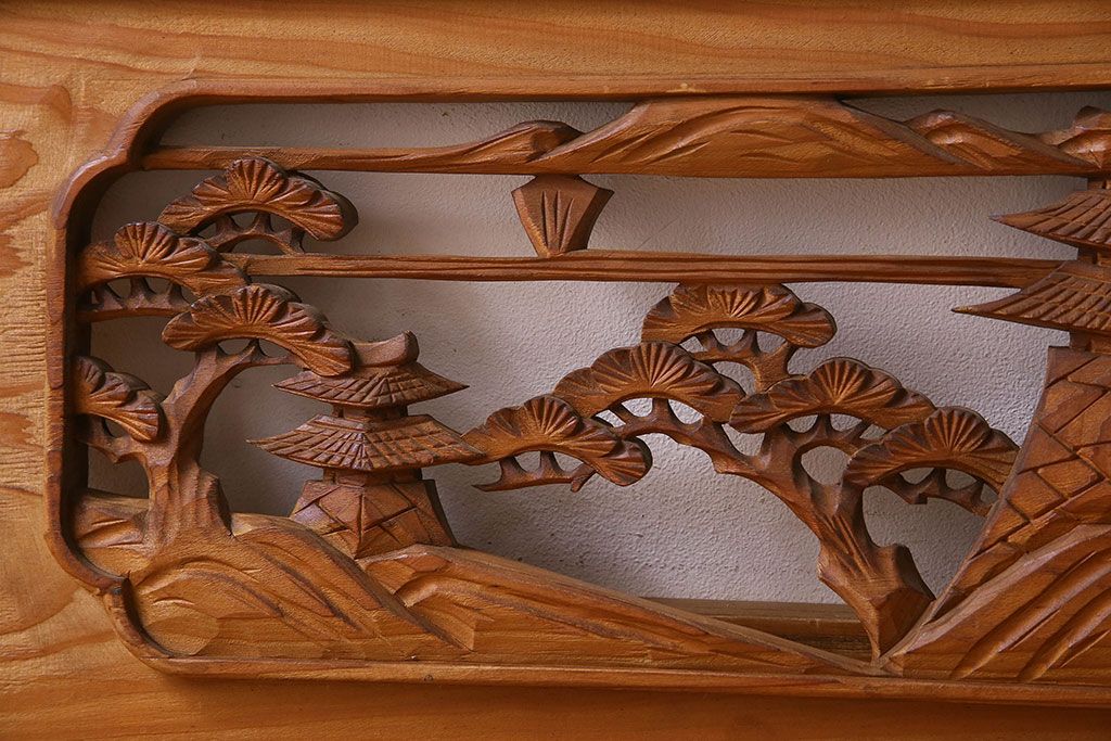 古民具・骨董 檜材 彫刻 透かし彫り欄間 | ラフジュ工房
