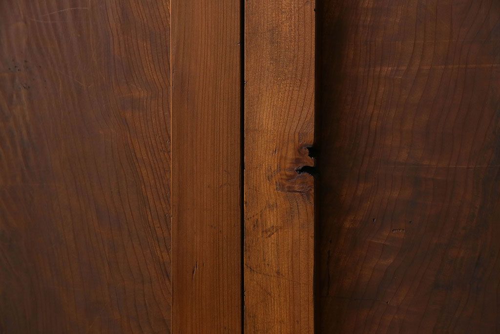 古民具・骨董　シンプルで実用的　杉材の板戸2枚セット(窓)(2)