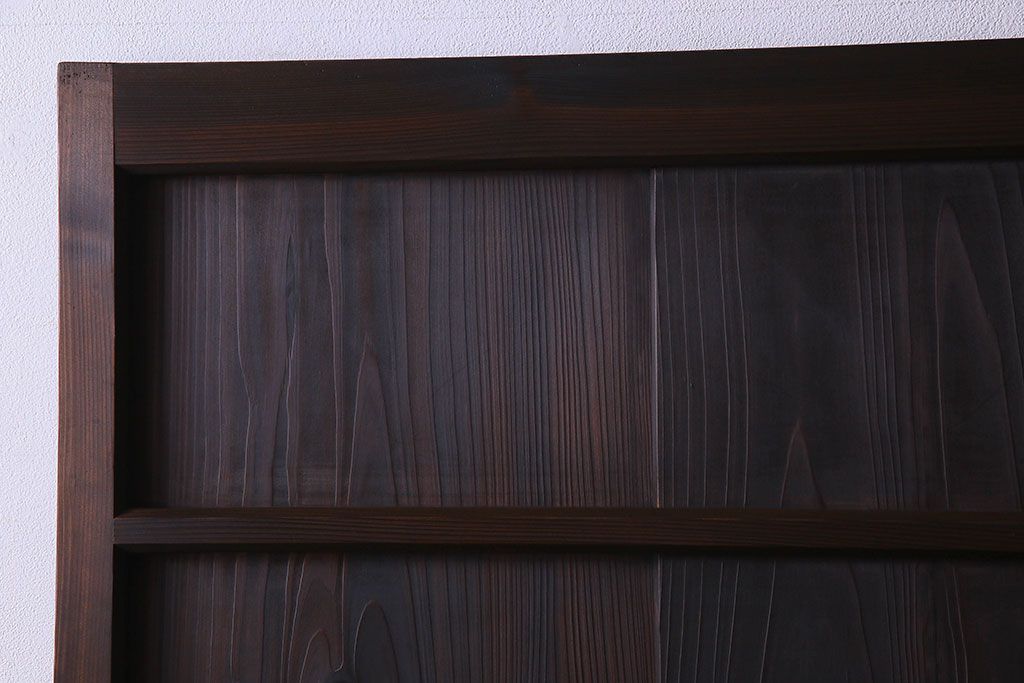 古民具・骨董　和モダンな横桟板戸(舞良戸)2枚セット