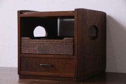 レトロ家具　桑材　桐材　昭和レトロの小引き出し(煙草盆、小物収納)