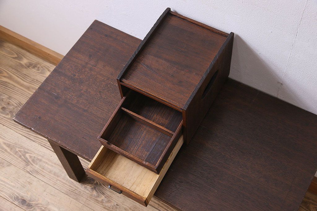 レトロ家具　桑材　桐材　昭和レトロの小引き出し(煙草盆、小物収納)
