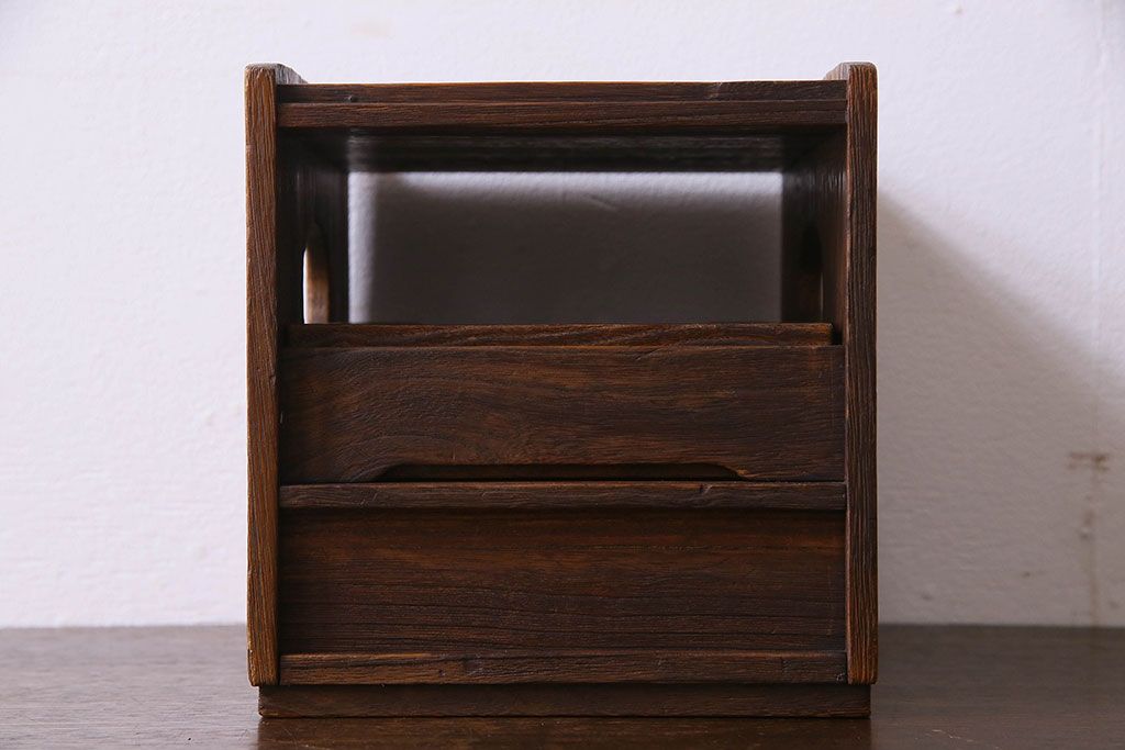 レトロ家具　桑材　桐材　昭和レトロの小引き出し(煙草盆、小物収納)