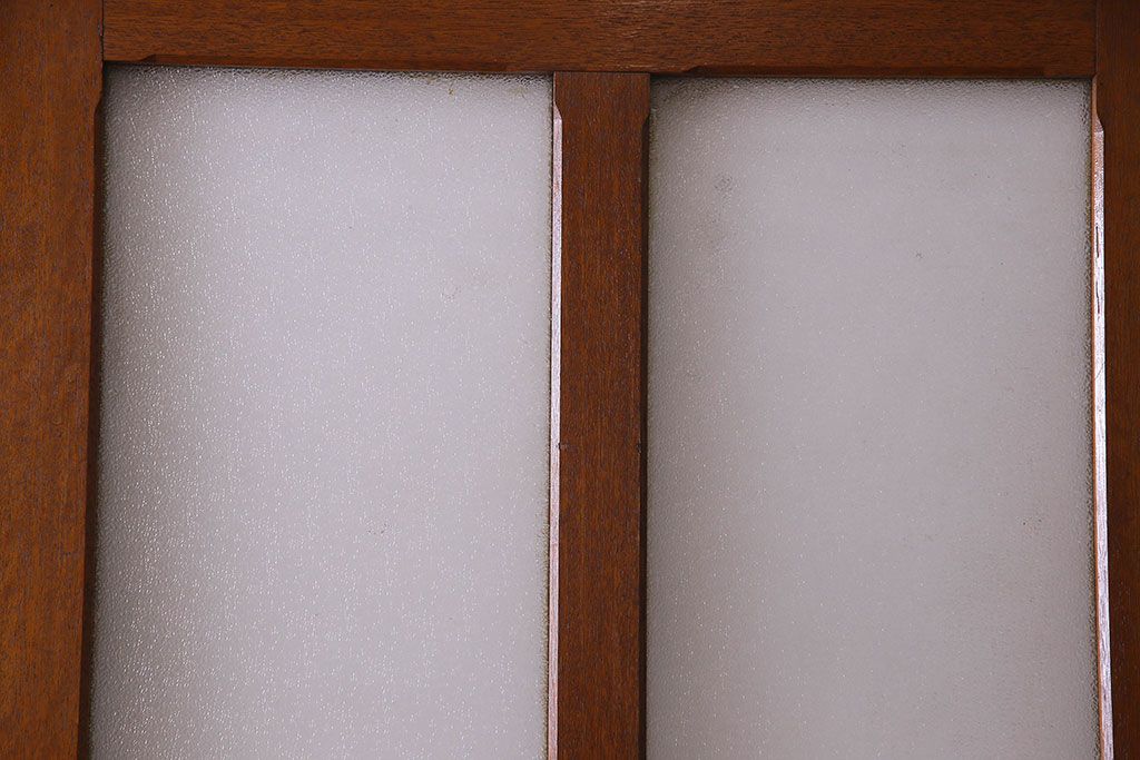 ダイヤガラス入り　昭和レトロのガラス引き戸(ガラス戸)2枚組