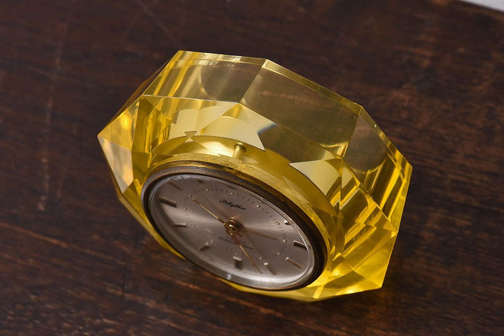 アンティーク雑貨　昭和レトロ　RHYTHM(リズム)　2JEWELS　Diamond Alarm　目覚まし時計(置き時計)