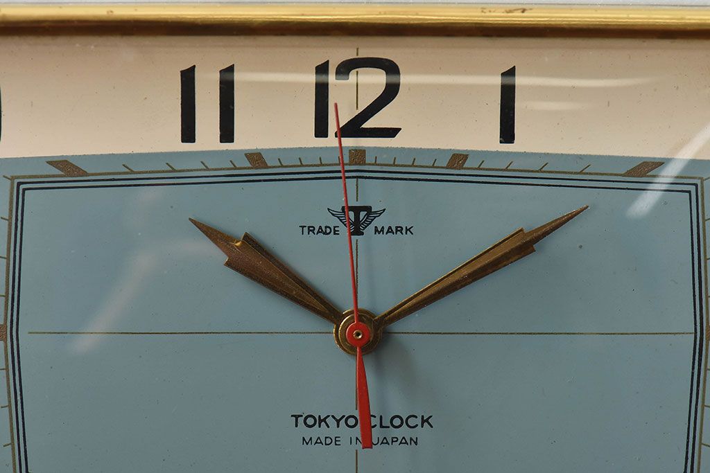 アンティーク雑貨　昭和レトロ　大理石　TOKYO CLOCK　置き時計