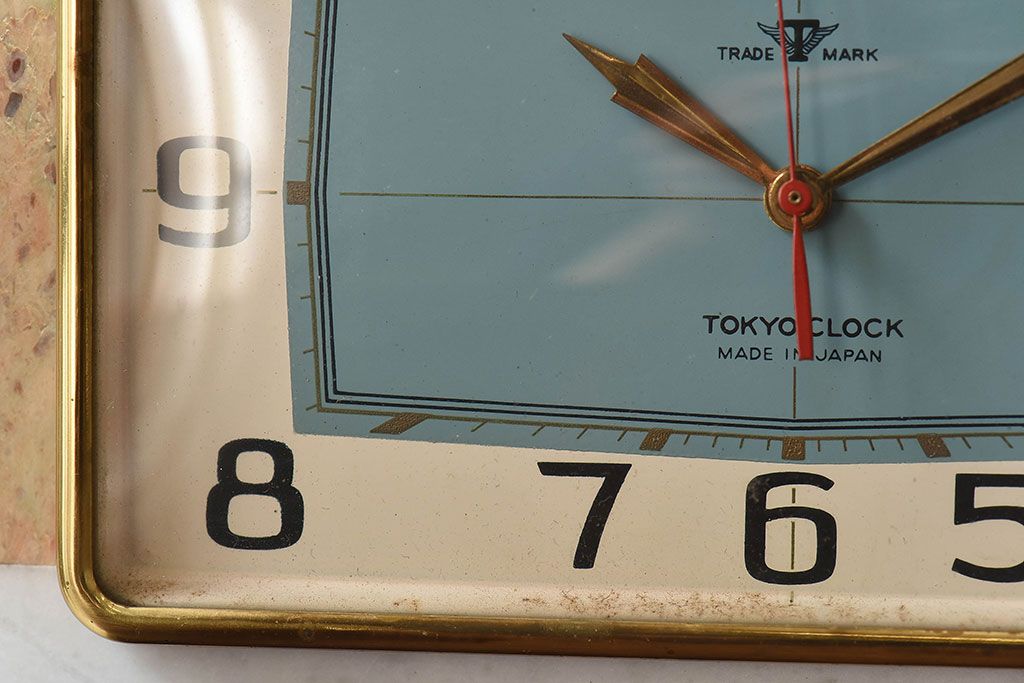 アンティーク雑貨　昭和レトロ　大理石　TOKYO CLOCK　置き時計