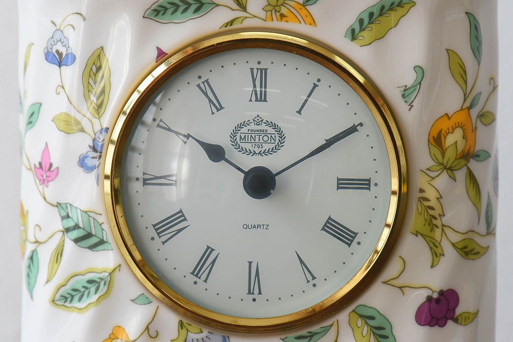 アンティーク雑貨 minton(ミントン) Haddon Hall(ハドンホール) 置時計 
