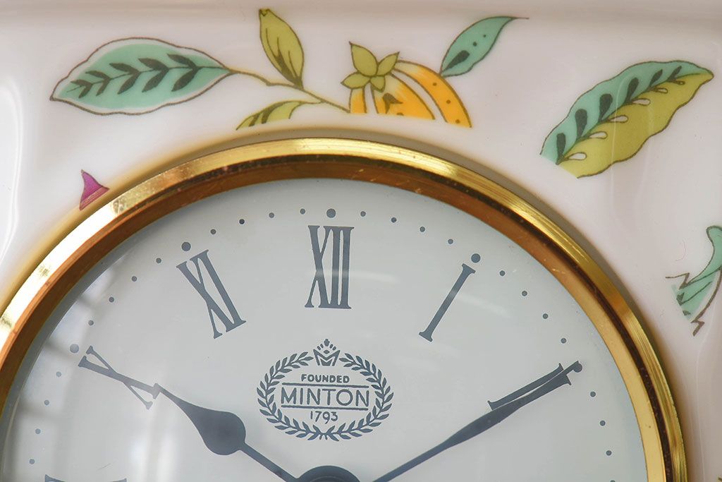 アンティーク雑貨　minton(ミントン)　Haddon Hall(ハドンホール)　置時計(マンテルクロック)(定価約2万2千円)