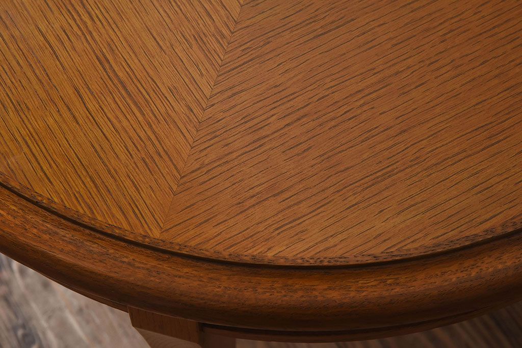 アンティーク雑貨　中古　天童木工　上品なラウンドテーブル(センターテーブル、コーヒーテーブル、サイドテーブル、丸テーブル、花台)(1)