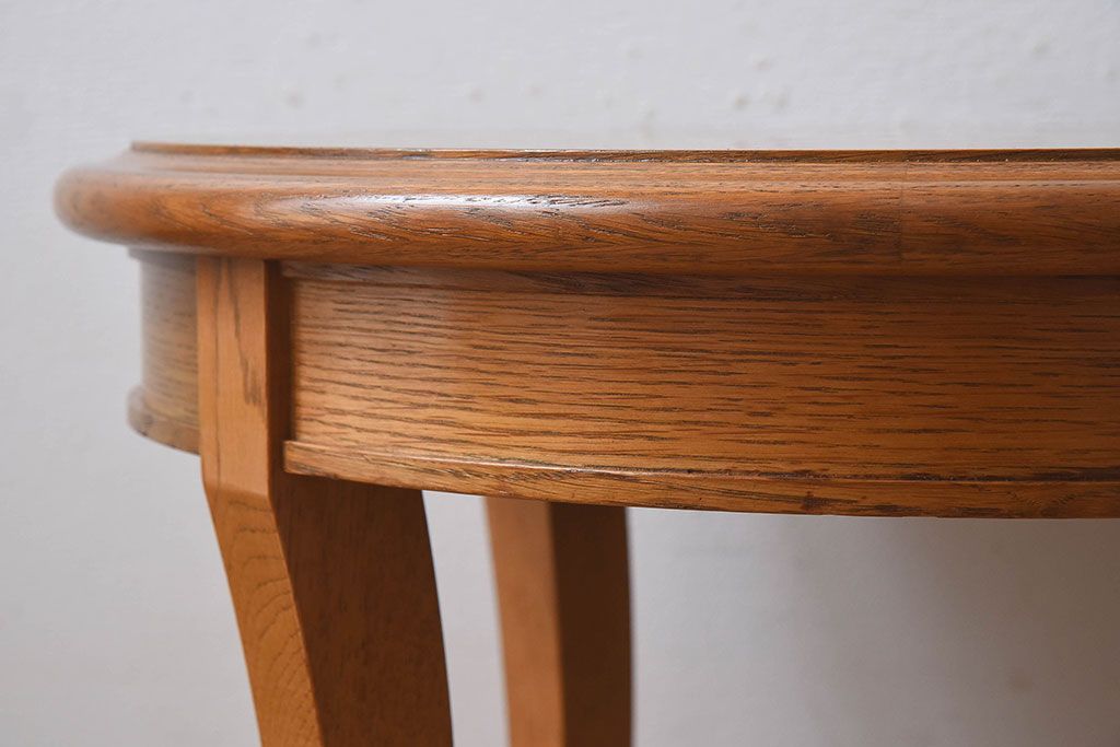 アンティーク雑貨 中古 天童木工 上品なラウンドテーブル(センターテーブル、コーヒーテーブル、サイドテーブル、丸テーブル、花台)(1