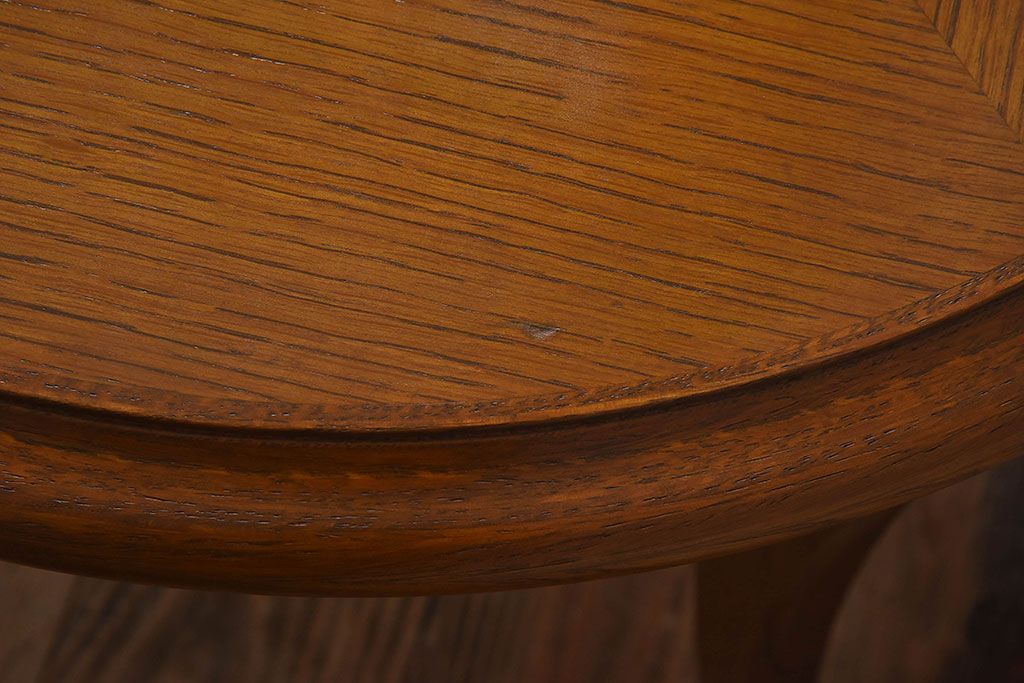 アンティーク雑貨　中古　天童木工　上品なラウンドテーブル(センターテーブル、コーヒーテーブル、サイドテーブル、丸テーブル、花台)(2)