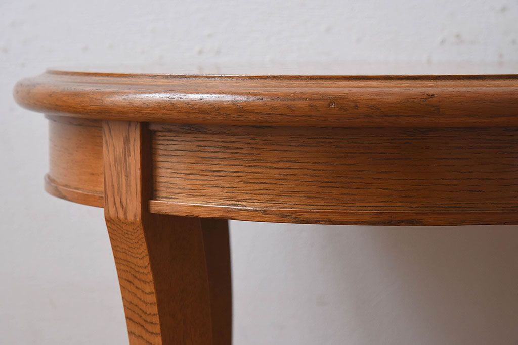 アンティーク雑貨　中古　天童木工　上品なラウンドテーブル(センターテーブル、コーヒーテーブル、サイドテーブル、丸テーブル、花台)(2)