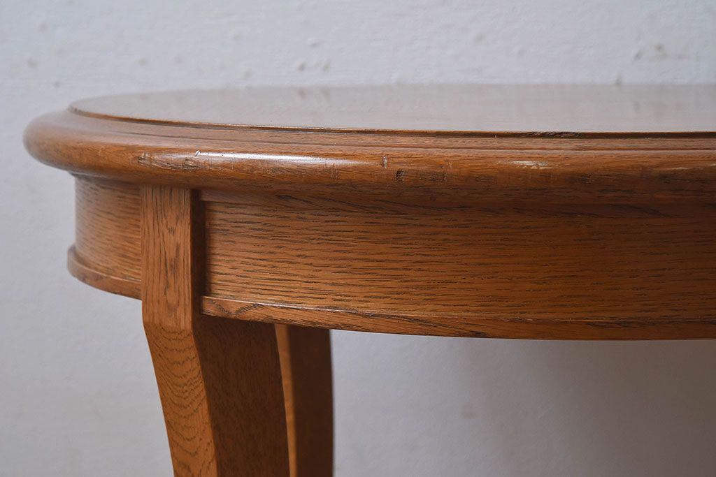 アンティーク雑貨　中古　天童木工　上品なラウンドテーブル(センターテーブル、コーヒーテーブル、サイドテーブル、丸テーブル、花台)(3)