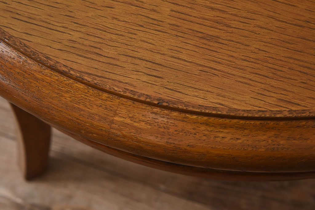 アンティーク雑貨　天童木工　中古　上品なデザインのラウンドテーブル(センターテーブル、コーヒーテーブル、サイドテ  ーブル、丸テーブル、花台)(5)