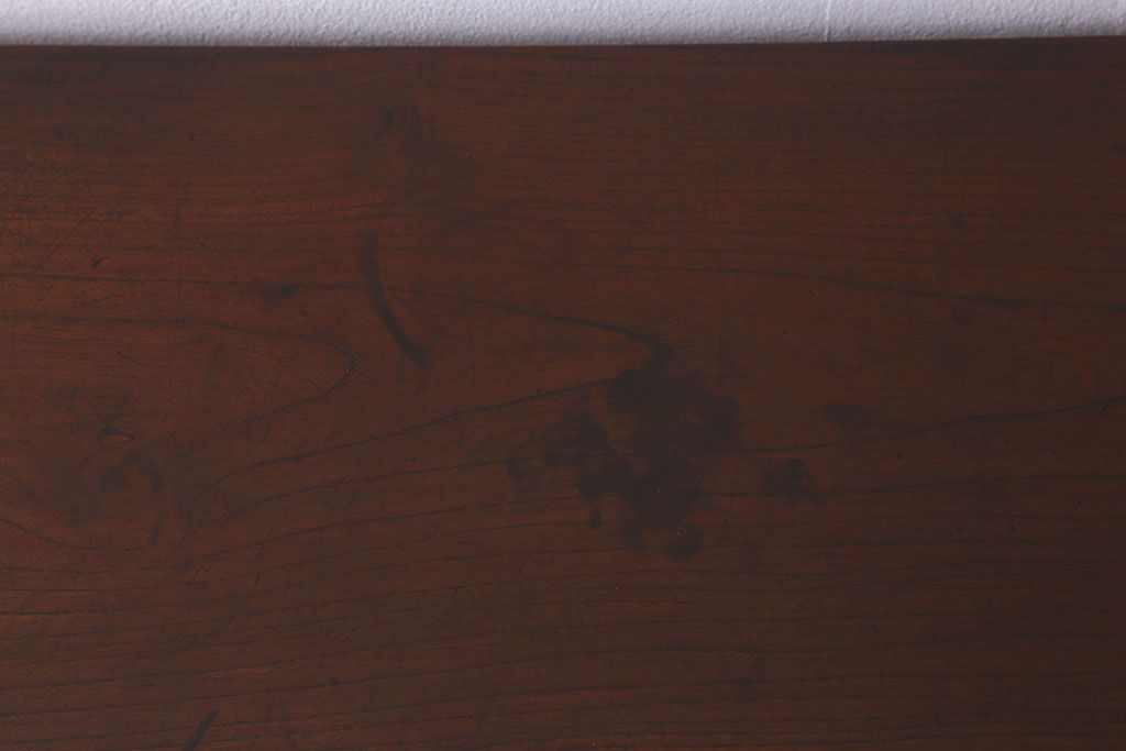 アンティーク家具　【展示品】和製アンティーク　明治〜大正期　木目が美しい総欅材の茶棚(収納棚、食器棚、飾り棚)