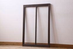 【オーダー注文・受注生産商品】ラフジュ工房オリジナル　丸いステンドグラスが目を惹くクラシカルな雰囲気の引き戸2枚セット(玄関戸、引き違い戸、建具、板戸)