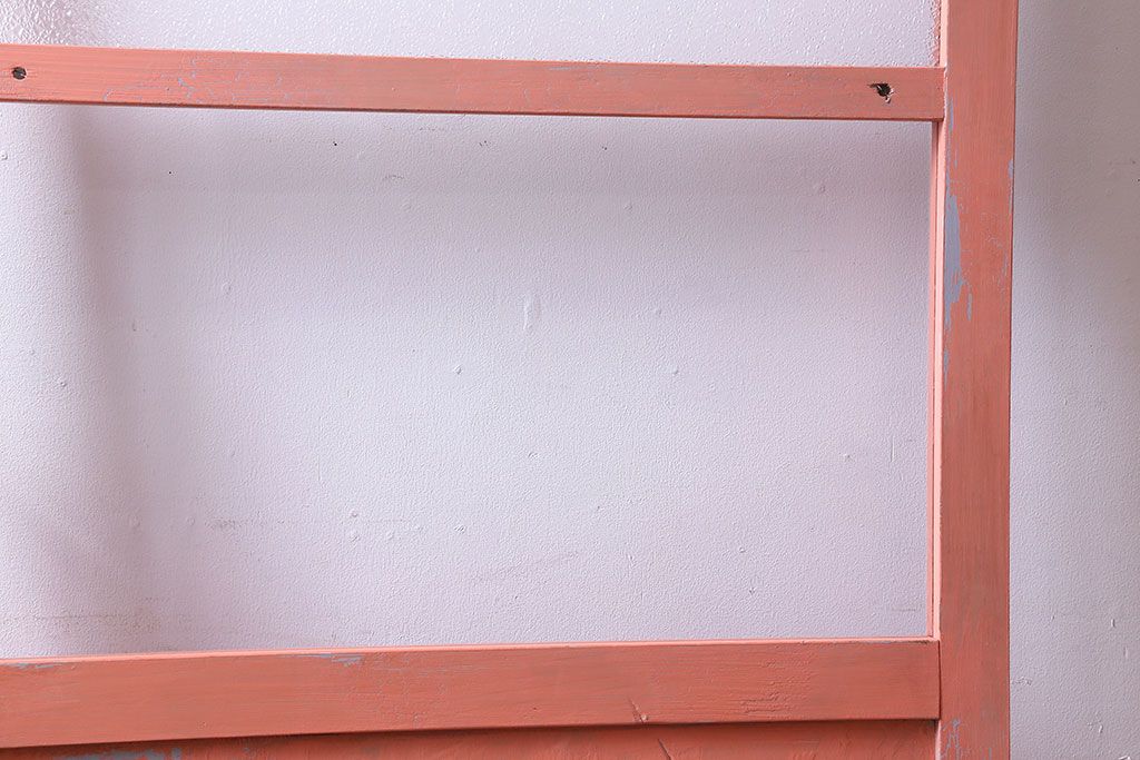 ペイント家具　ダイヤガラス入り!可愛らしい色合いが素敵なペイントドア(扉)