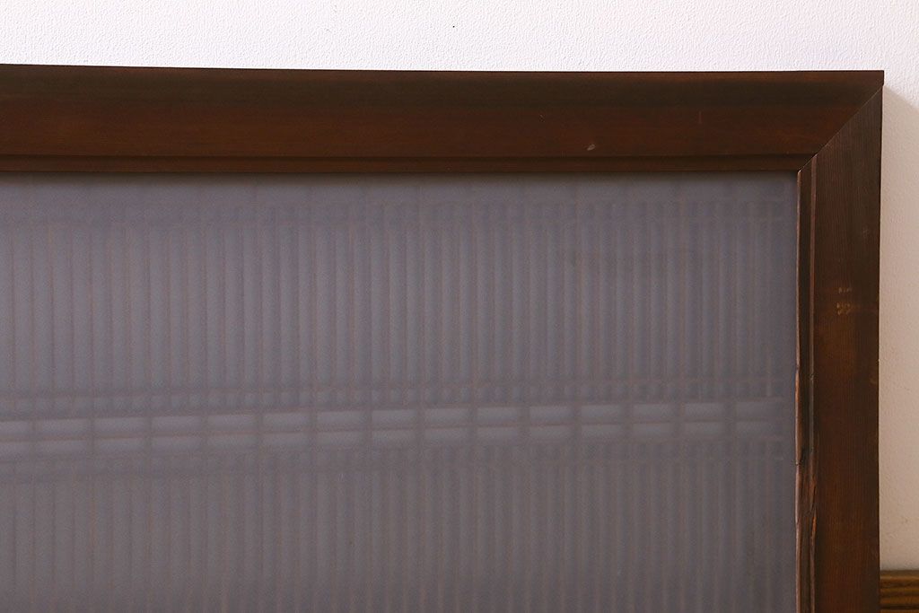 大正〜昭和期　すりガラス入り　細かな組子が印象的な欄間(明かり取り、明り取り、組子)