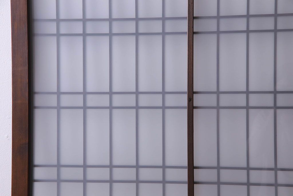 和製アンティーク　凝った格子のデザインが素敵なガラス戸(格子戸)