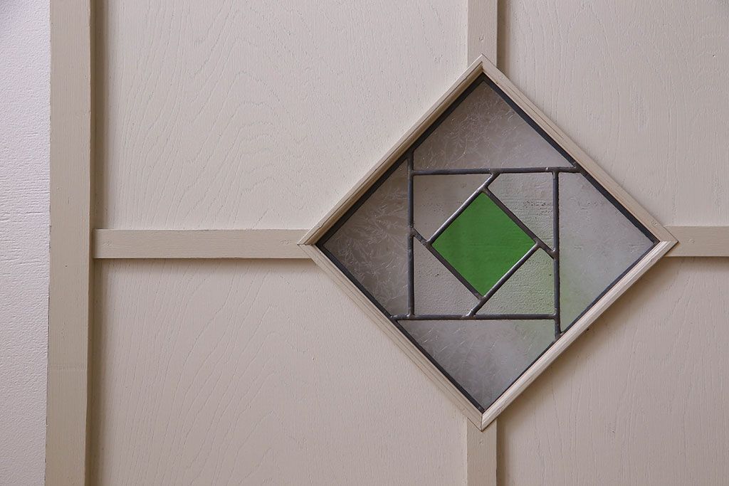 ペイント建具　優しい色合いが素敵な引き戸2枚セット(窓、仕切り戸)(R-026224)