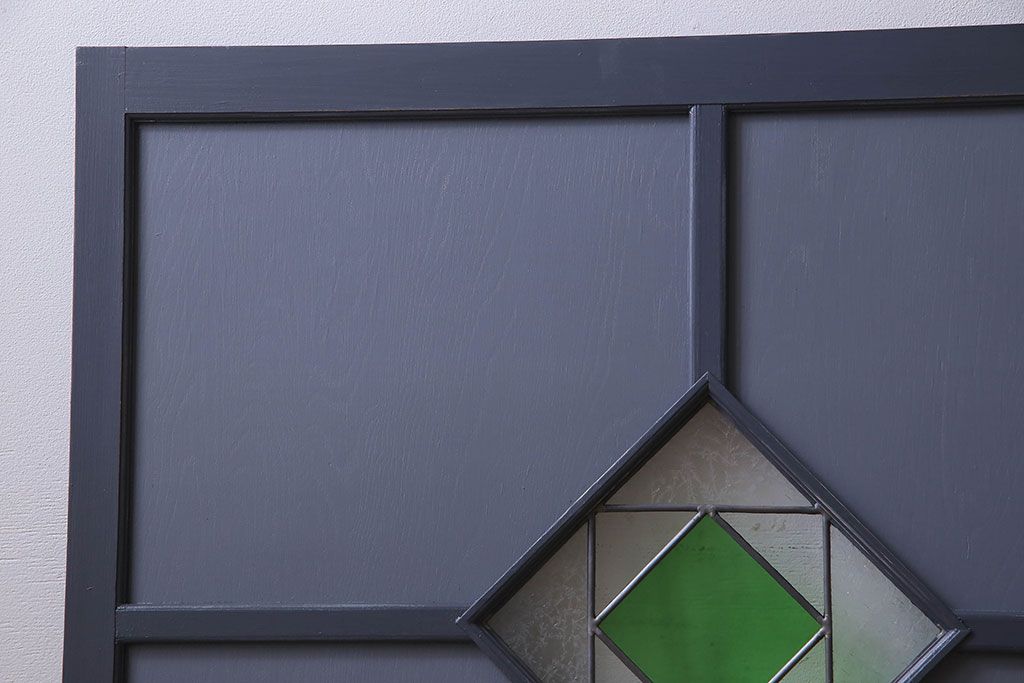 ペイント建具　シックな色合いが素敵な引き戸2枚セット(窓、仕切り戸)(R-026225)