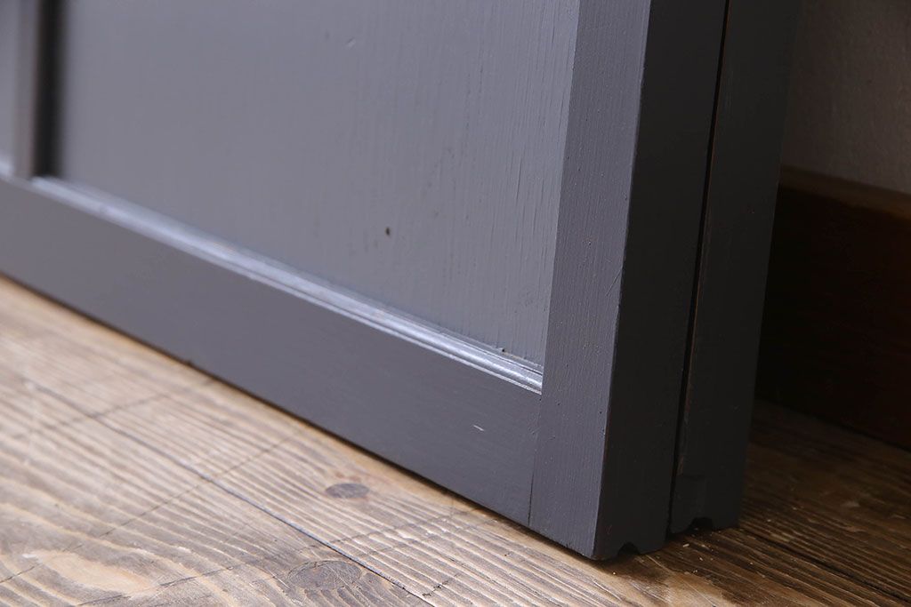 ペイント建具　シックな色合いが素敵な引き戸2枚セット(窓、仕切り戸)(R-026225)