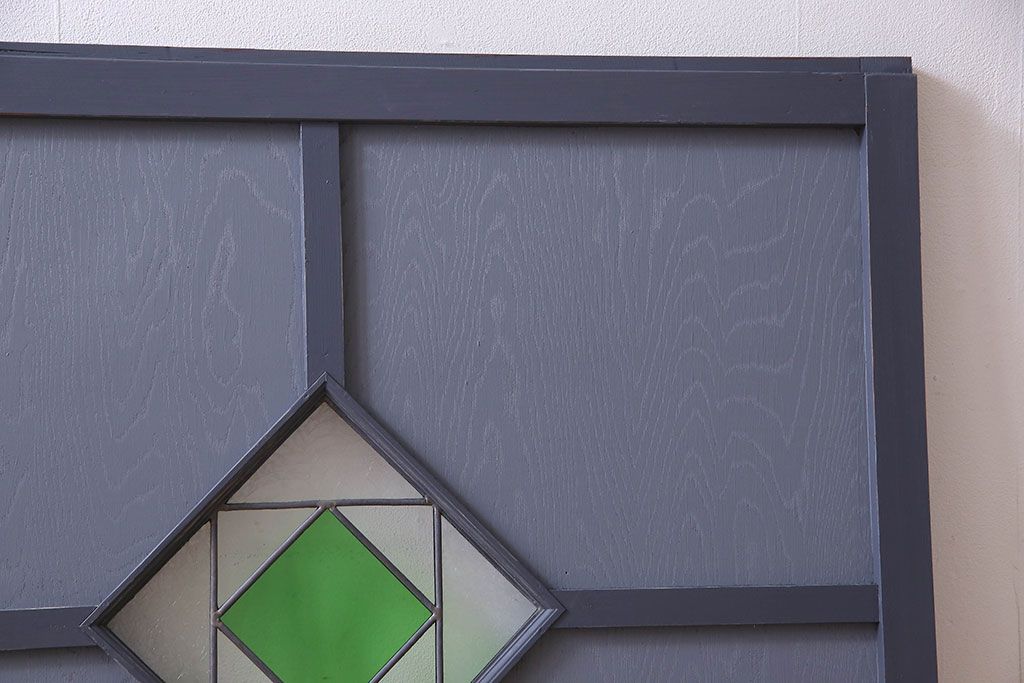 ペイント建具　シックな色合いが素敵な引き戸(窓、仕切り戸)2枚セット