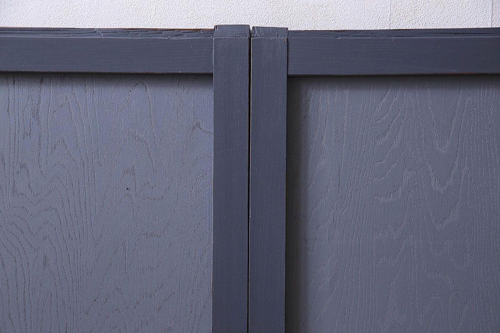ペイント建具　シックな色合いが素敵な引き戸2枚セット(窓、仕切り戸)(R-026225)