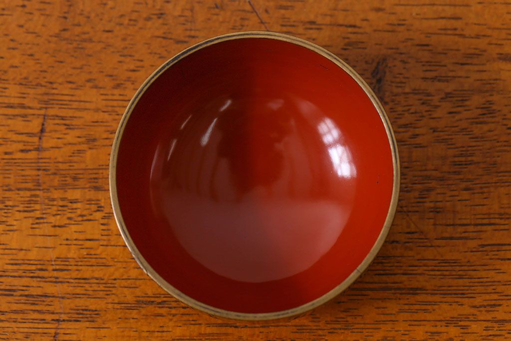 アンティーク雑貨　明治期　松竹梅鶴亀図　木製重香合・蒔絵(小物収納箱、茶道具)