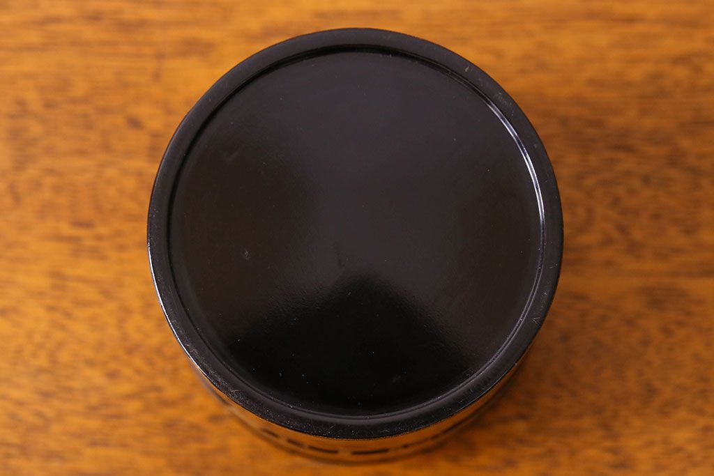 アンティーク雑貨　明治期　松竹梅鶴亀図　木製重香合・蒔絵(小物収納箱、茶道具)