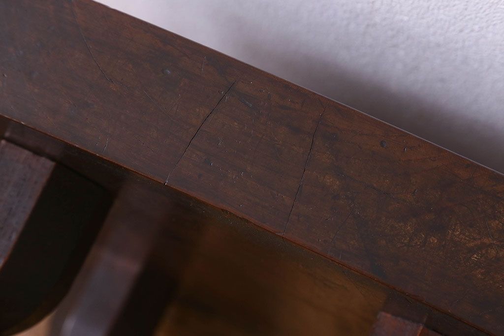 アンティーク雑貨　和製アンティーク　ケヤキ材　味わい深い風合いの将棋盤(花台、飾り台)