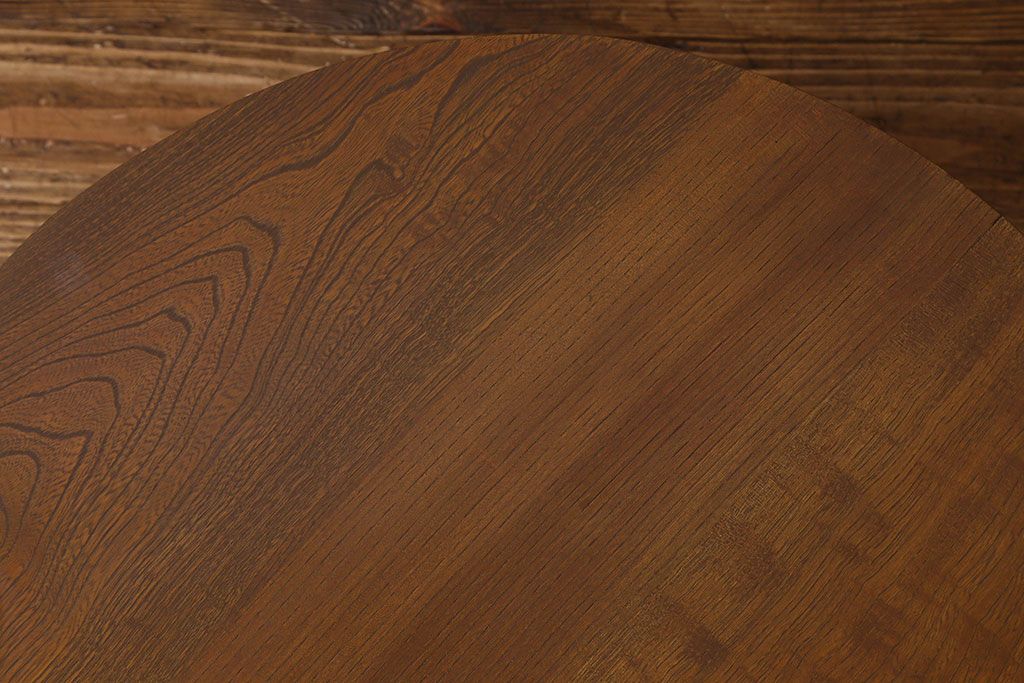レトロ家具　昭和レトロ　懐かしい雰囲気漂う丸ちゃぶ台(座卓、ローテーブル)