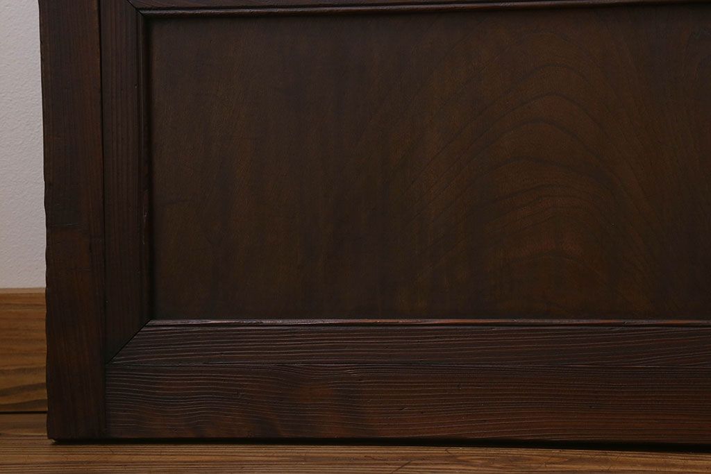 【I様ご成約済み】和製アンティーク　細かな格子のデザインが美しい裏障子付き格子戸(建具、引き戸)4枚セット