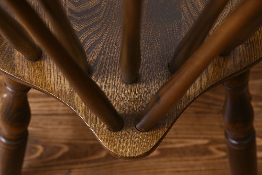ヴィンテージ家具　ビンテージ　上品な佇まいのスティックバックチェア(椅子、ダイニングチェア)(3)