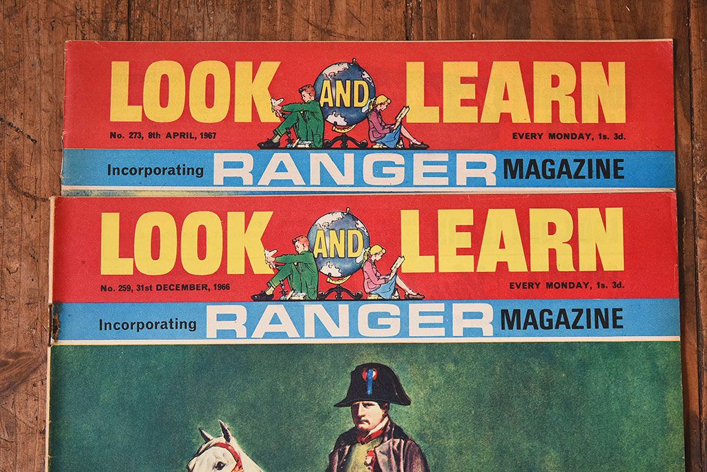 アンティーク雑貨　イギリスビンテージ　LOOK AND LEARN　週刊誌(コミック、雑誌)2冊セット